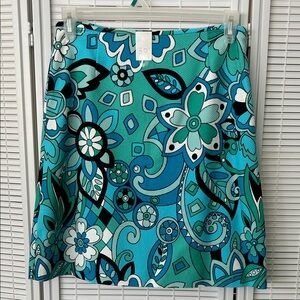 Casual Corner Annex Turquoise and Black Skirt